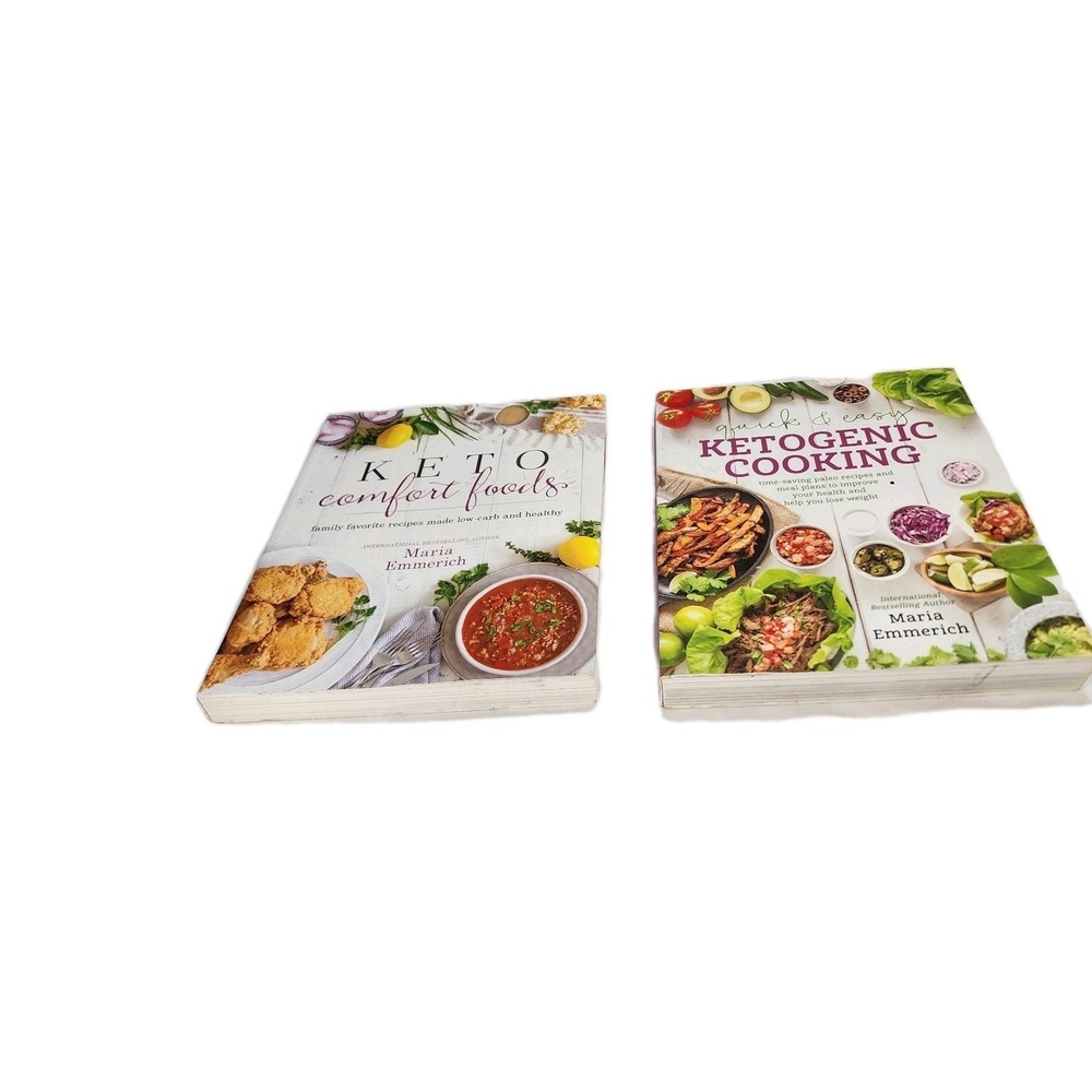 Keto Comfort Foods And Quick & Easy Ketogenic Cooking By Maria Emmerich Lot